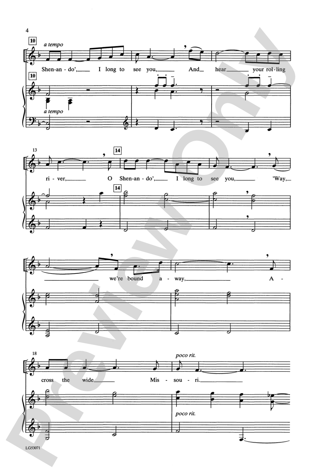 Shenandoah: SSAA Choral Octavo