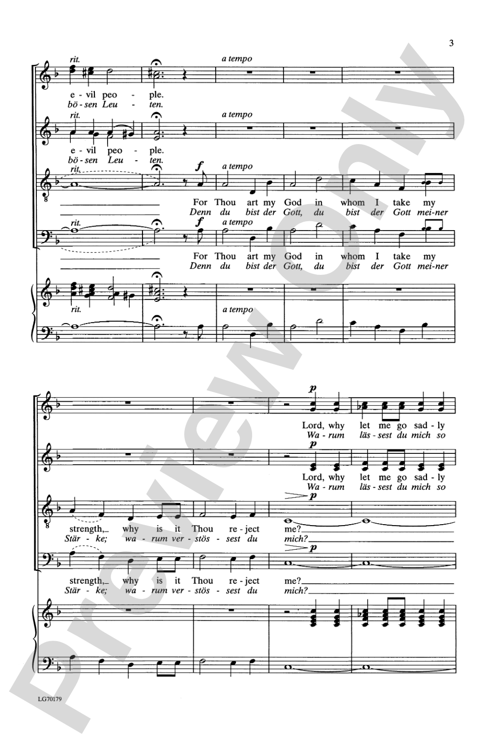 Richte Mich, Gott (Judge Me, O God): SATB, <I>a cappella</I> Choral Octavo
