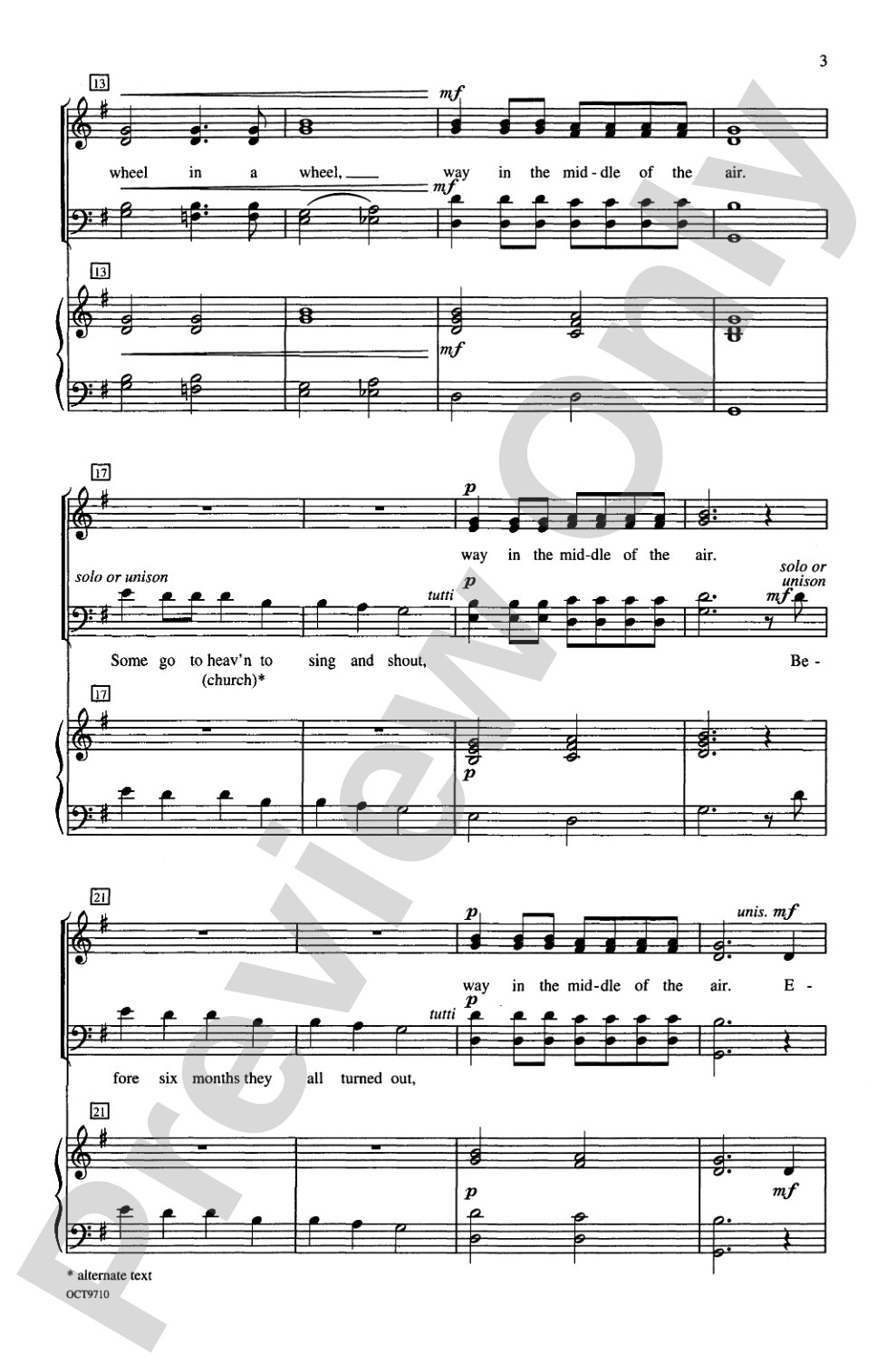 Ezekiel Saw the Wheel: SATB Choral Octavo
