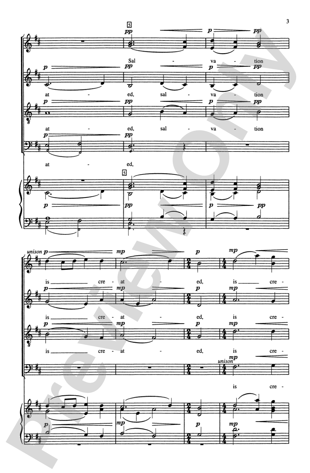 Salvation Is Created: SSATBB, <I>a cappella</I> Choral Octavo