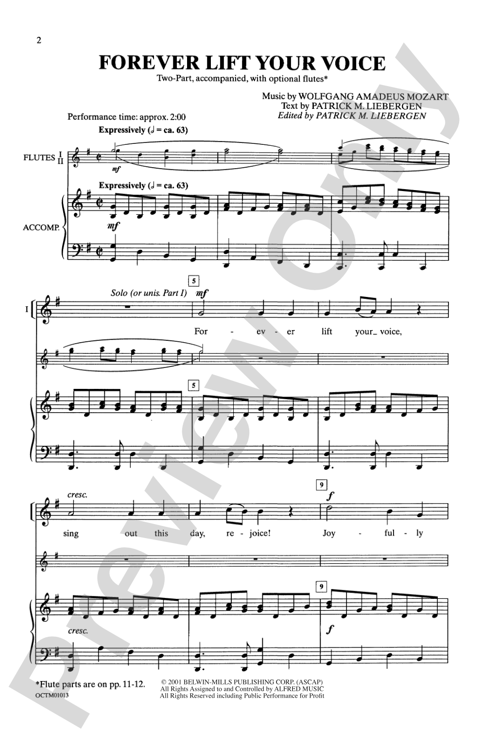 Forever Lift Your Voice: 2-Part Choral Octavo