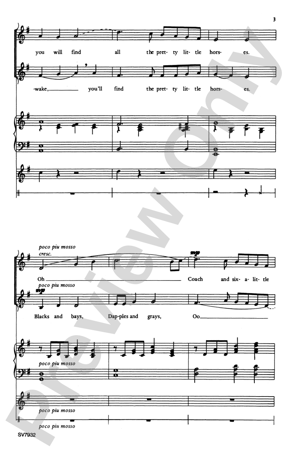 All the Pretty Little Horses: 2-Part Choral Octavo