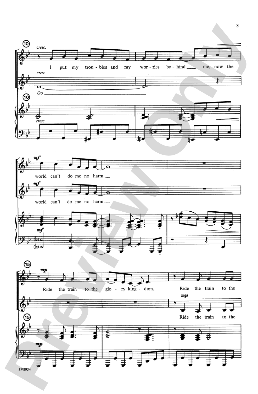 Ticket to the Kingdom: SSA Choral Octavo