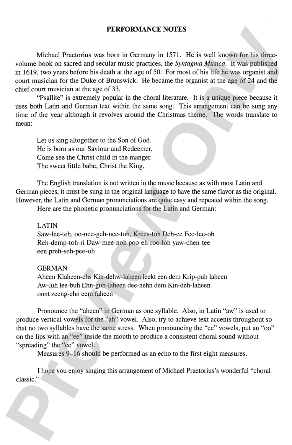 Psallite: SAB, <I>a cappella</I> Choral Octavo
