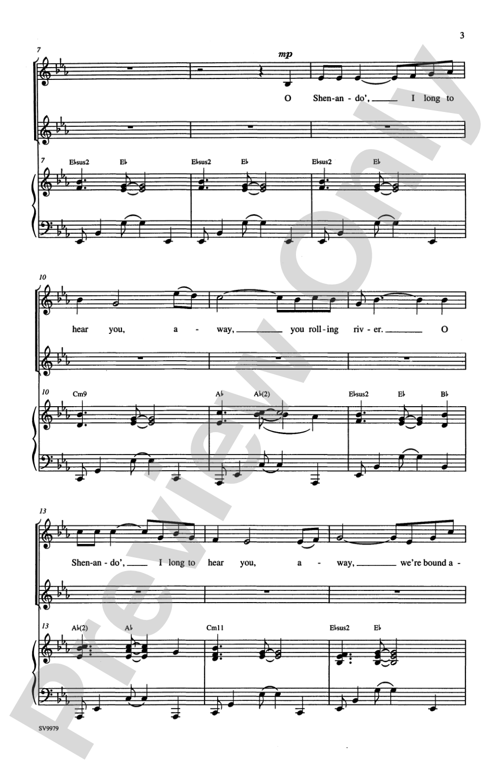 Shenandoah: 2-Part Choral Octavo