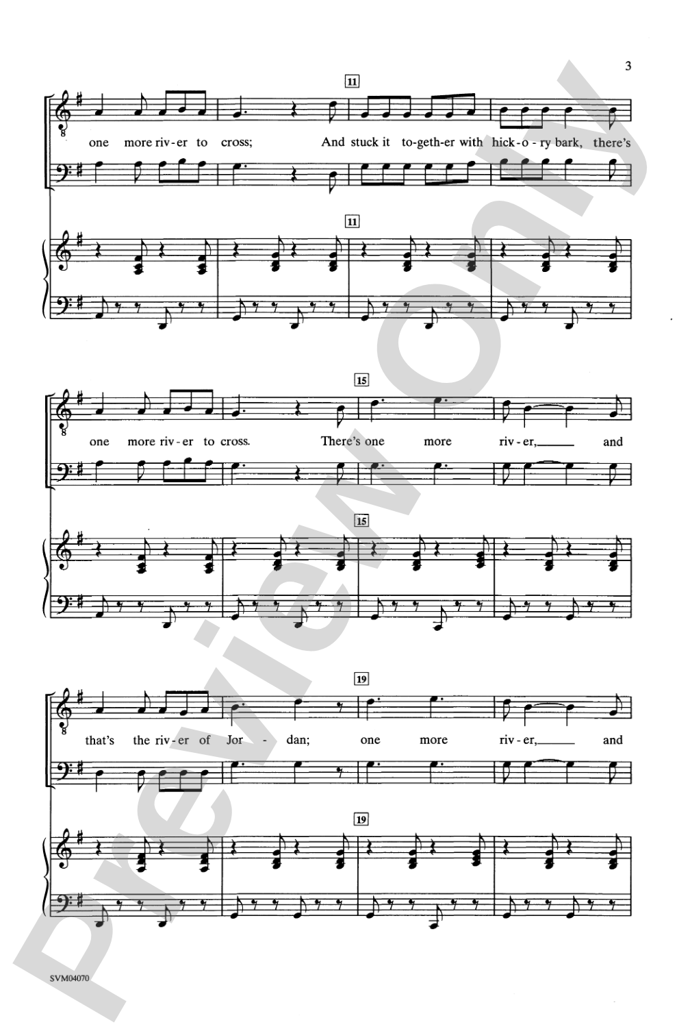 One More River: TB Choral Octavo