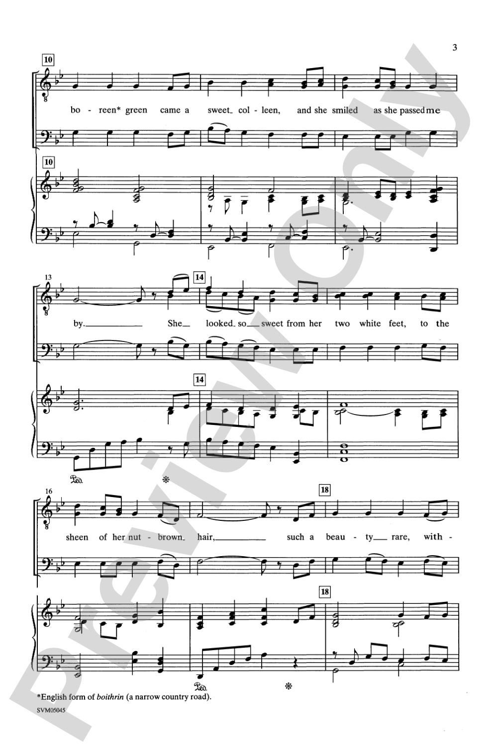 Star of the County Down: TTB Choral Octavo