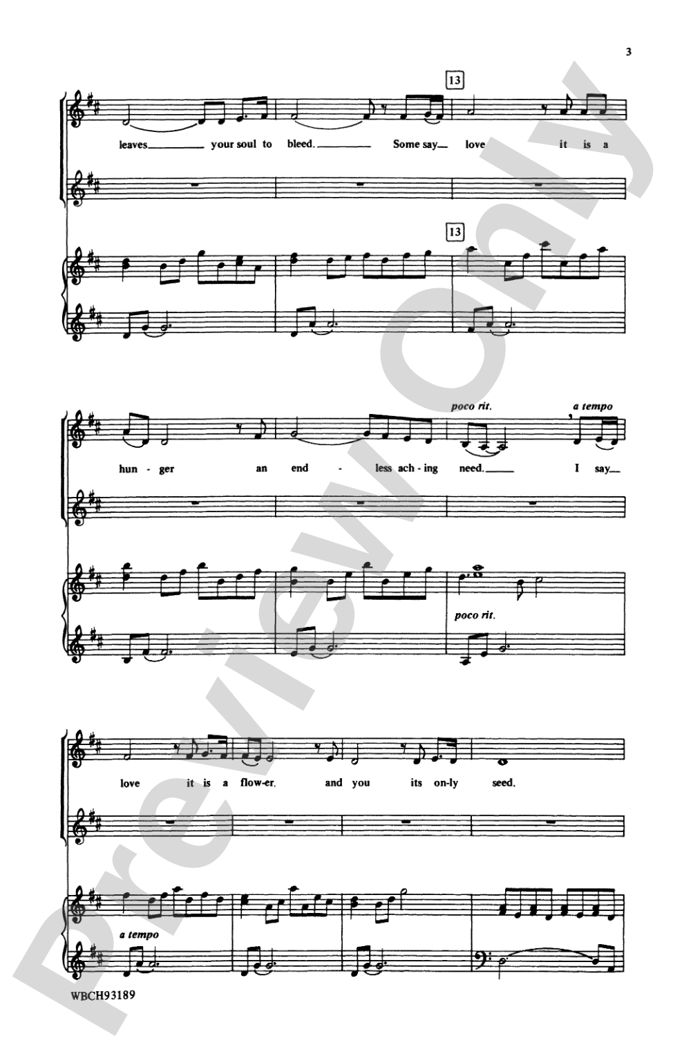 The Rose: SSA Choral Octavo