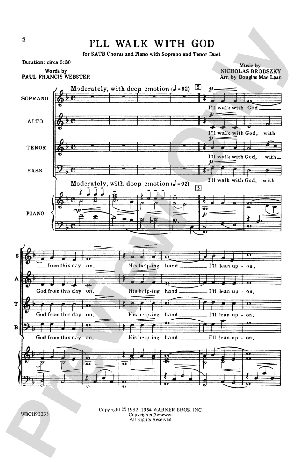 I'll Walk with God: SATB Choral Octavo