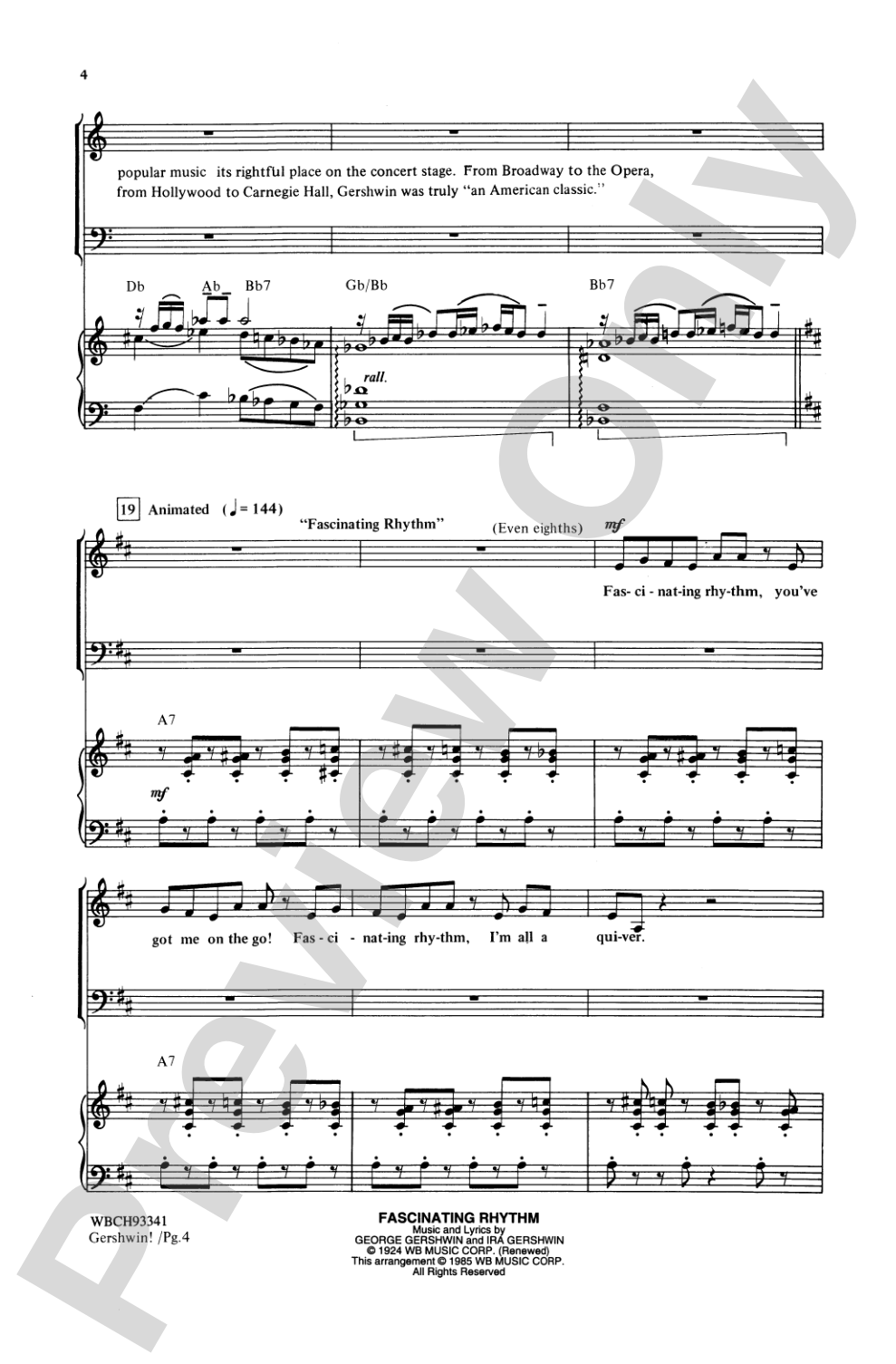 Gershwin! A Concert Panorama: SATB Choral Octavo