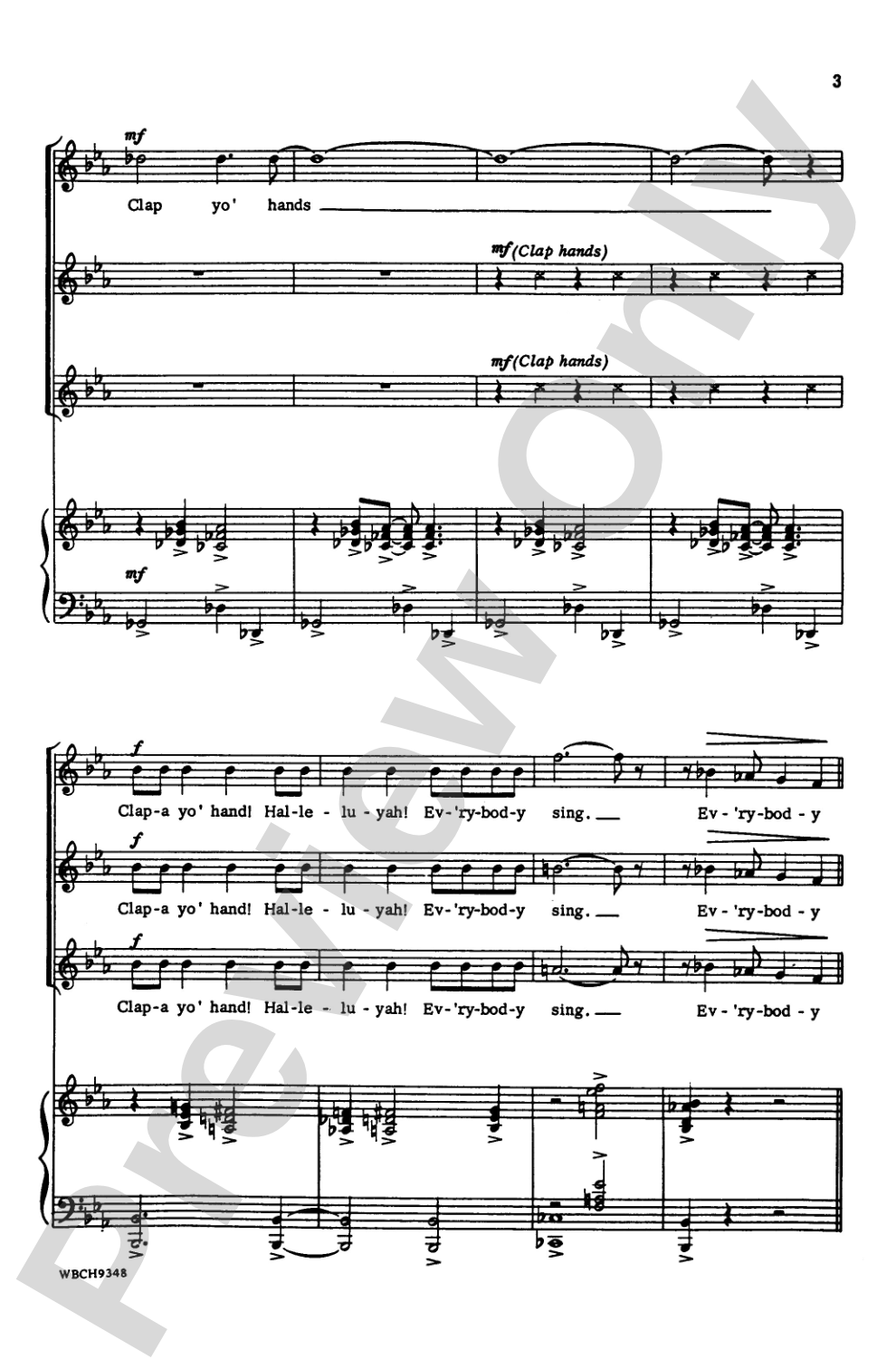 Clap Yo' Hands: SSA Choral Octavo