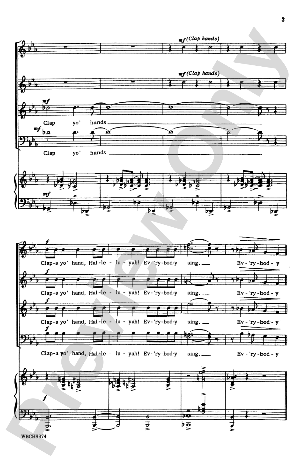 Clap Yo' Hands: SATB Choral Octavo