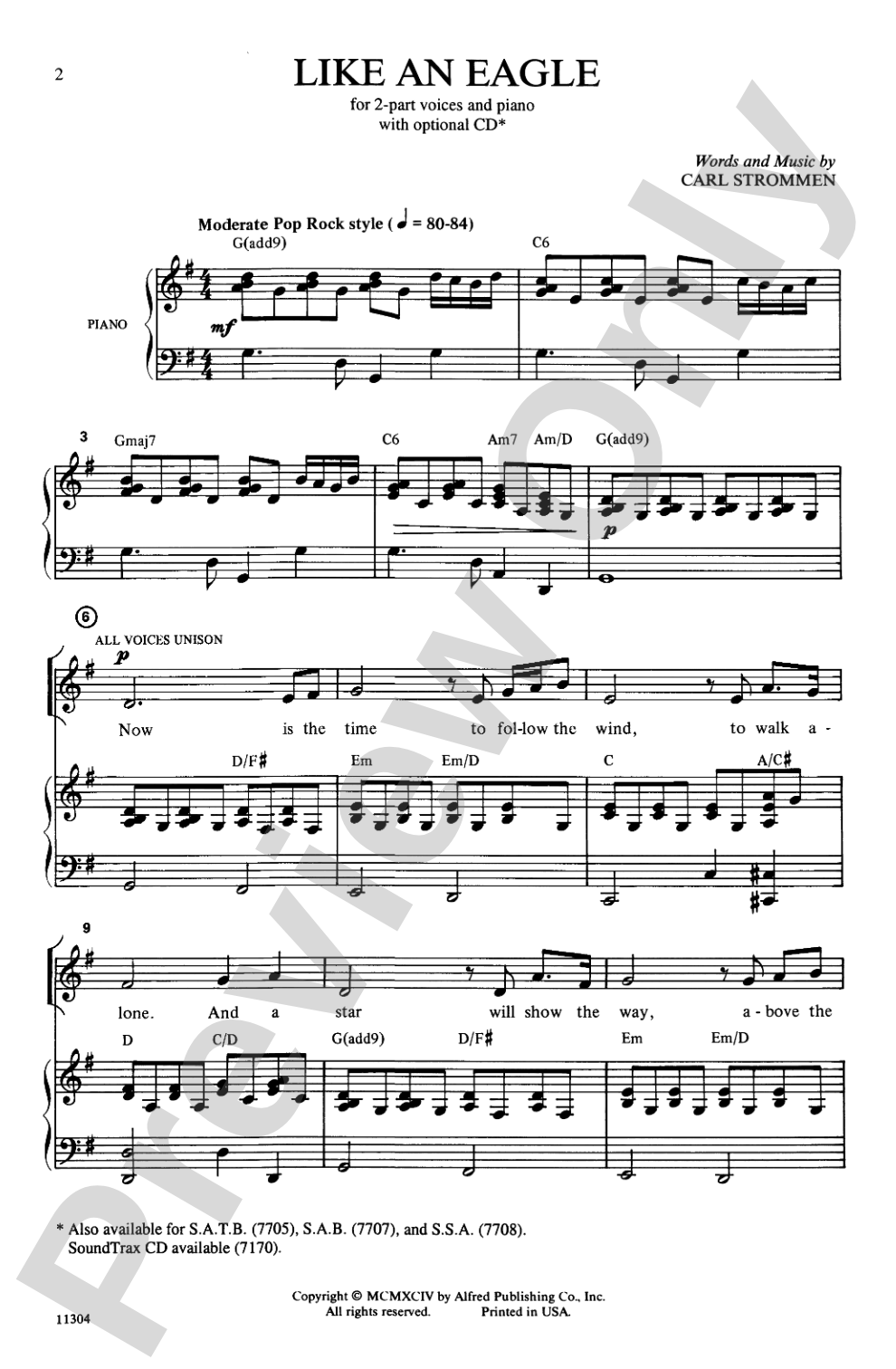 Like an Eagle: 2-Part Choral Octavo