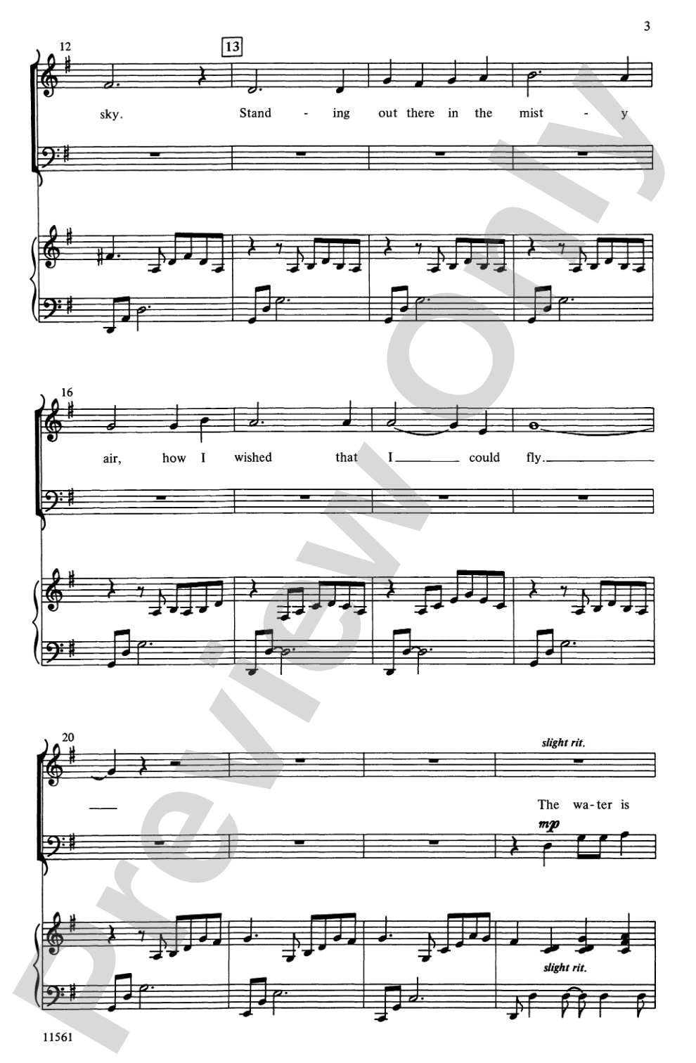 A Distant Shore (The Water Is Wide): SAB Choral Octavo