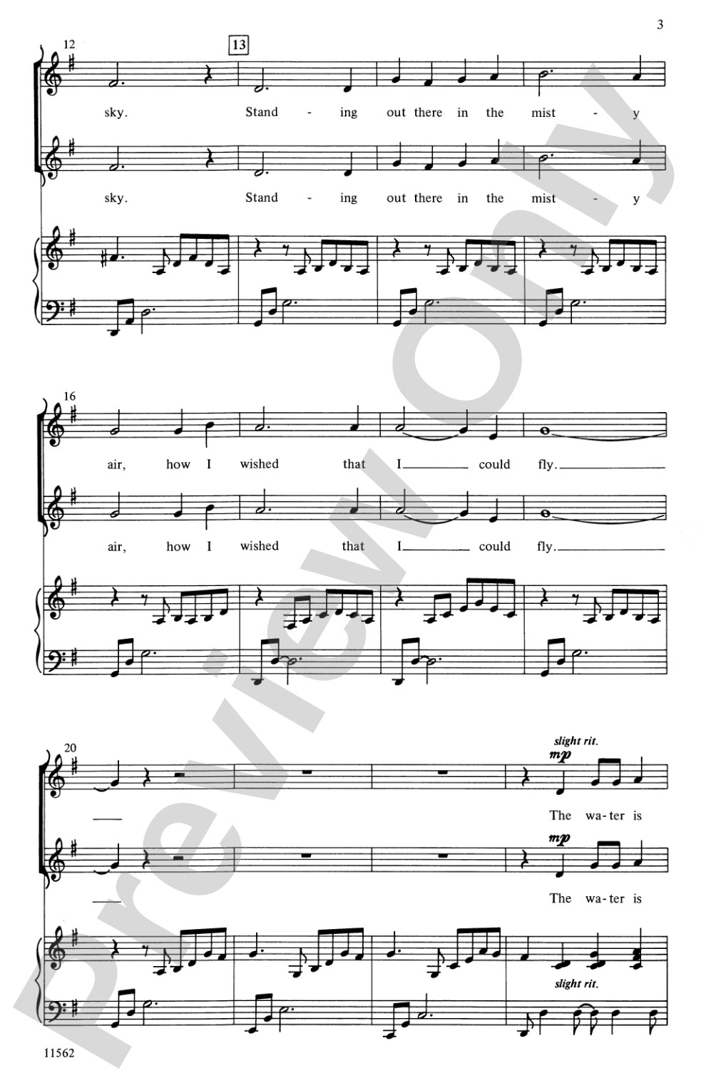A Distant Shore (The Water Is Wide): 2-Part Choral Octavo