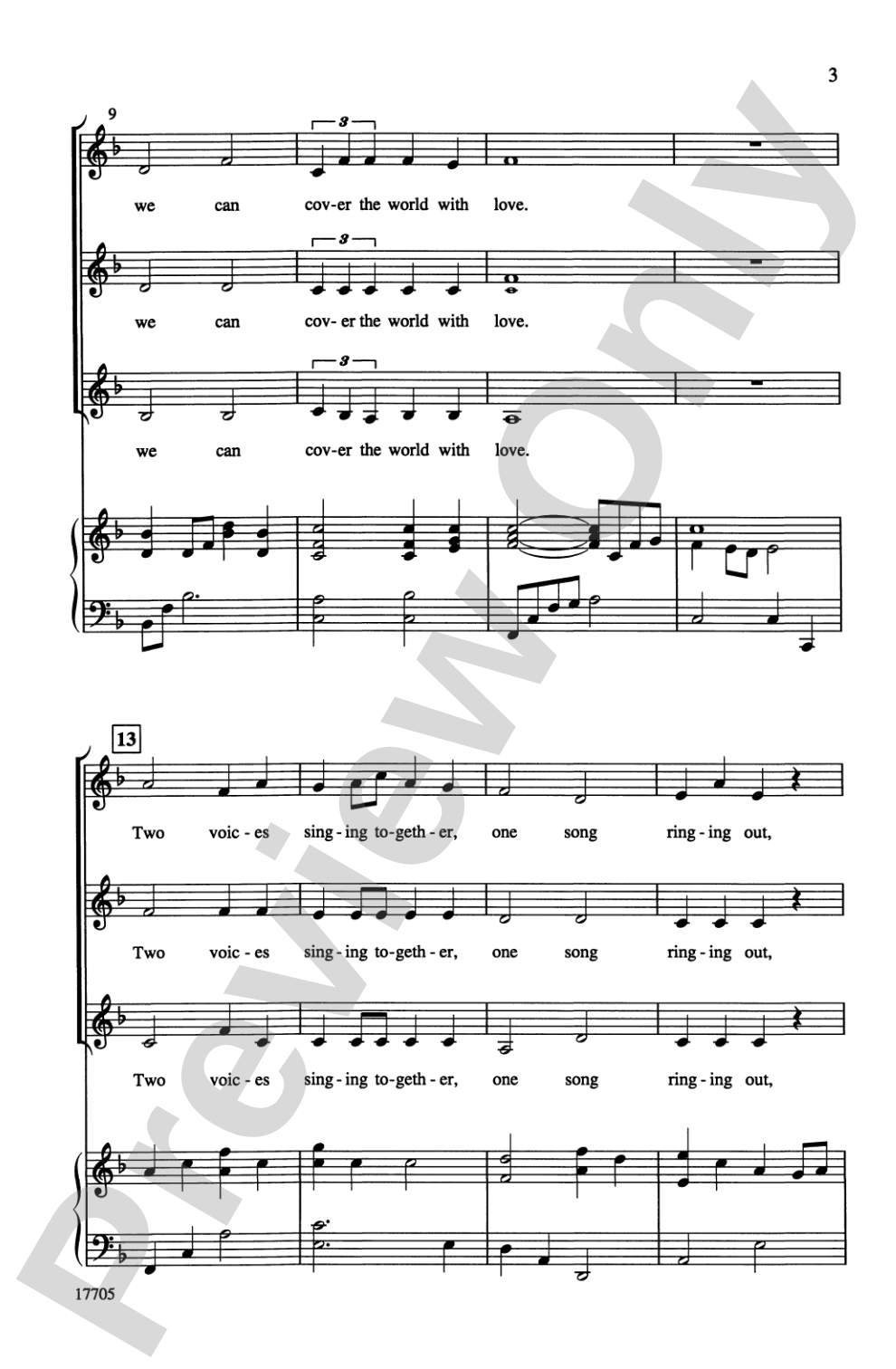 Cover the World with Love: 2-Part (with Sign Language) Choral Octavo