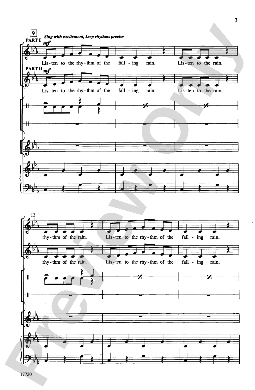 Rhythm of the Rain: 2-Part Choral Octavo