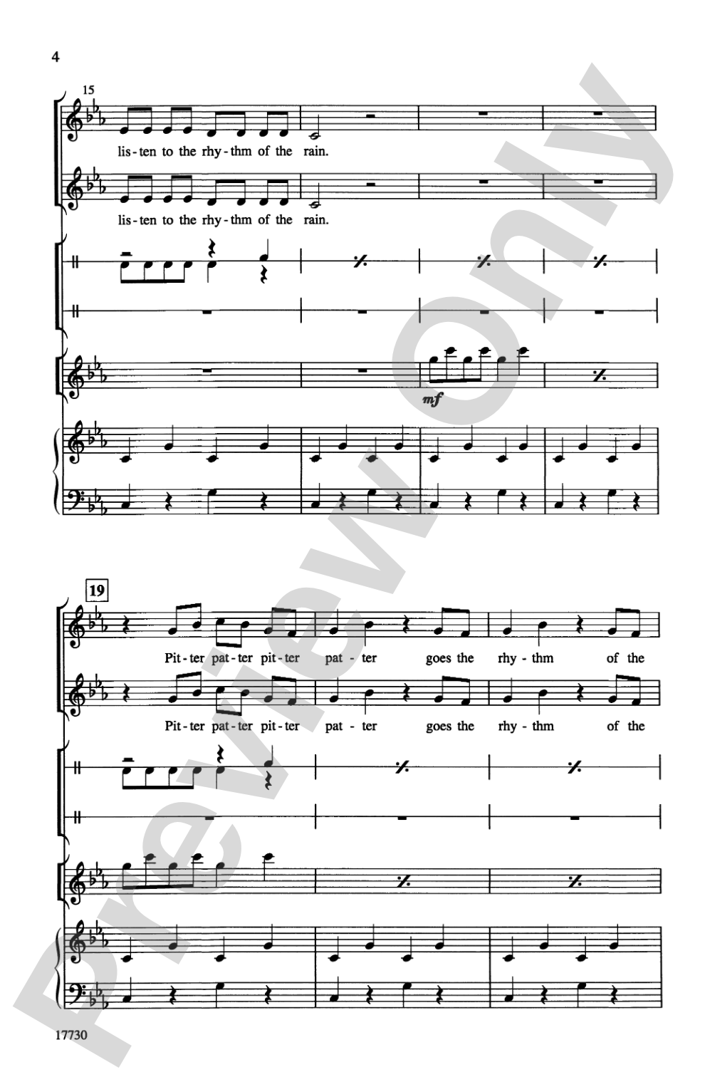 Rhythm of the Rain: 2-Part Choral Octavo