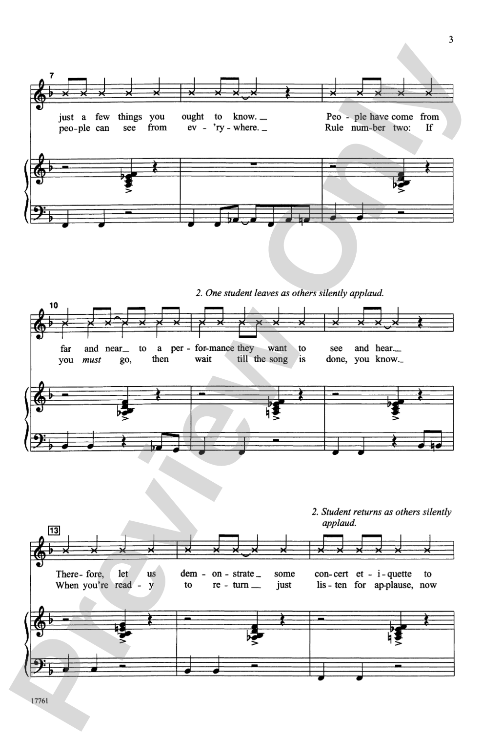 The Concert Etiquette Rap: Unison (with Staging Suggestions) Choral Octavo