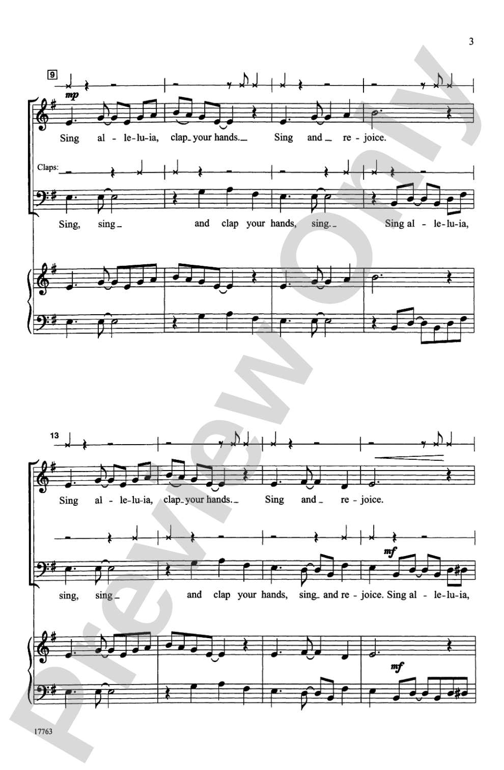 Sing Alleluia, Clap Your Hands: SATB, <I>a cappella</I> Choral Octavo