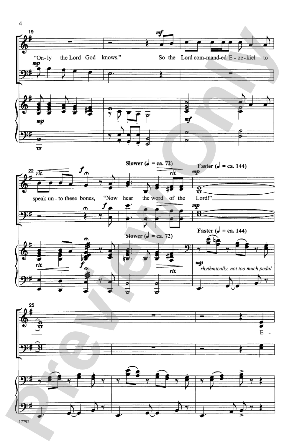 Dry Bones: SATB Choral Octavo