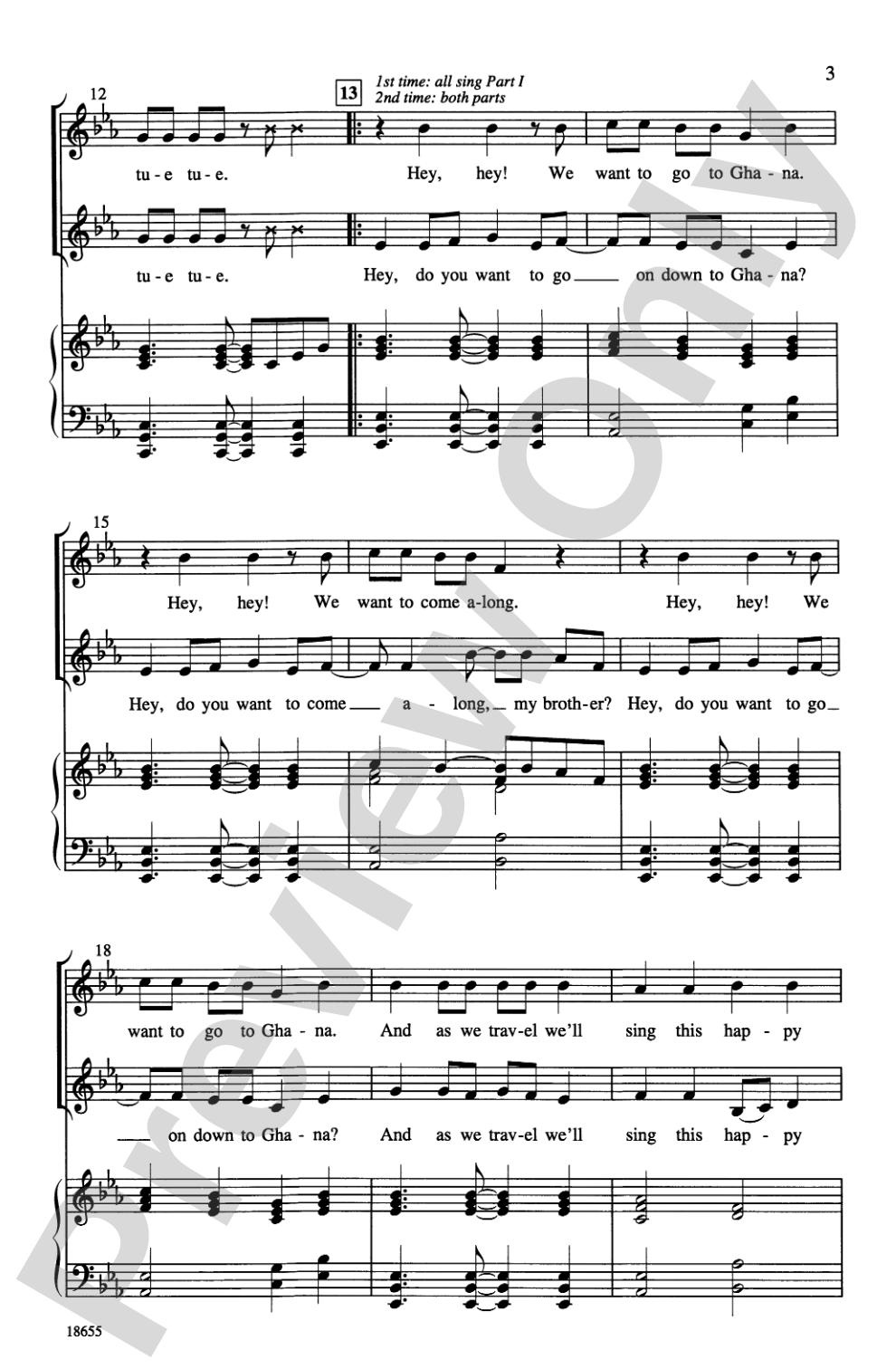 Obwisana (Goin' to Ghana): 2-Part Choral Octavo