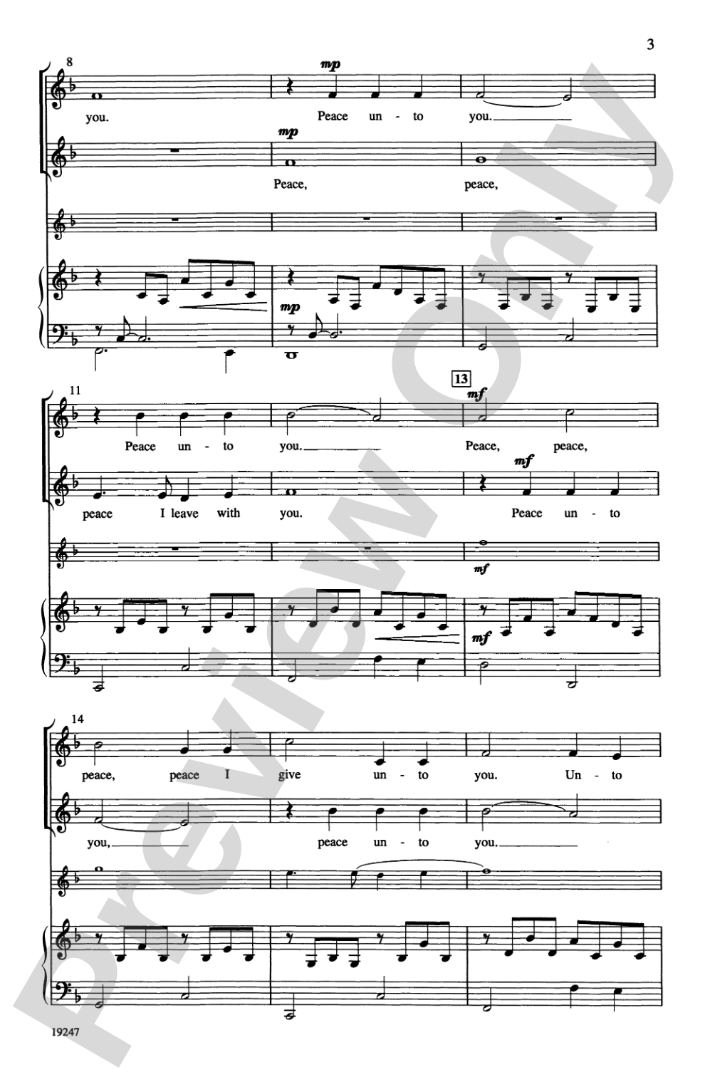 Peace I Leave with You: 2-Part (with Opt. Sign Language) Choral Octavo