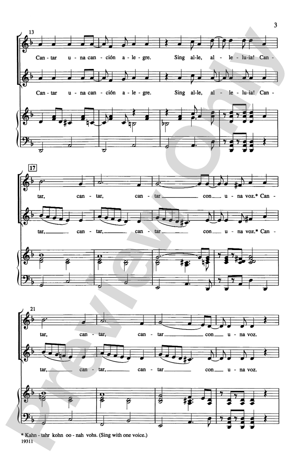 ¡Cantar! (Sing!): 2-Part Choral Octavo