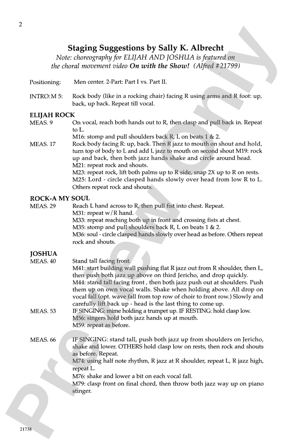 Elijah and Joshua: 3-Part Choral Octavo
