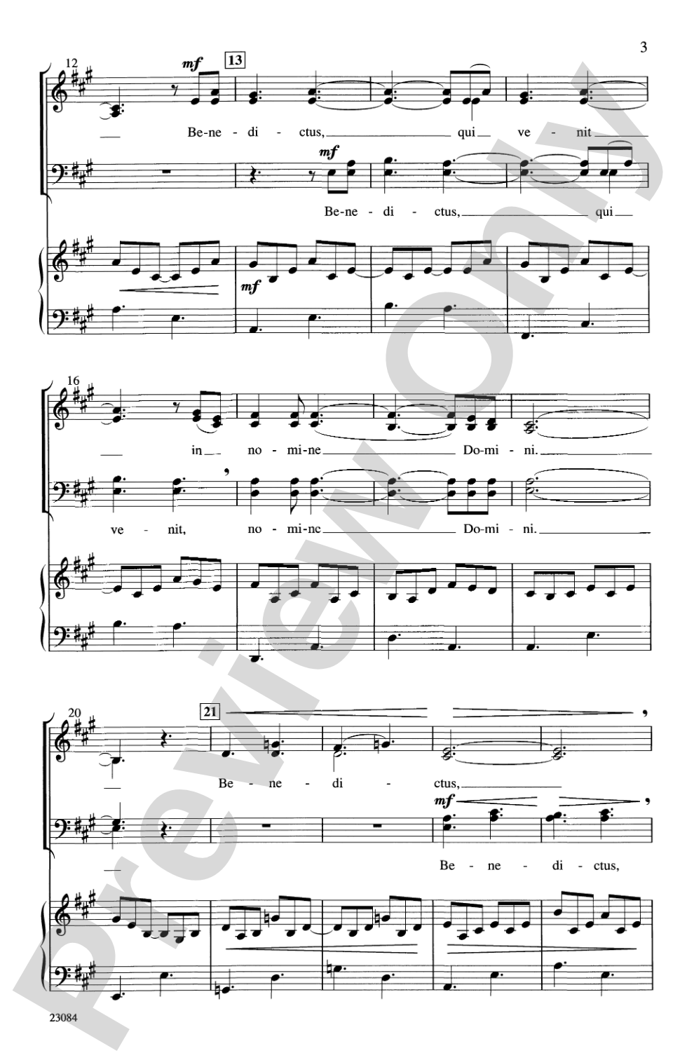 Benedictus: SATB Choral Octavo