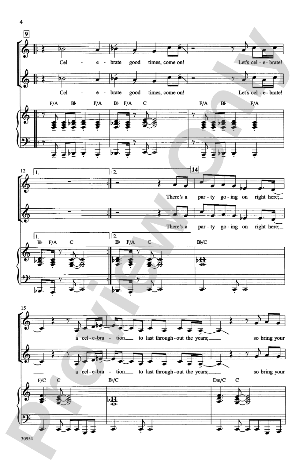 Celebration: 2-Part Choral Octavo