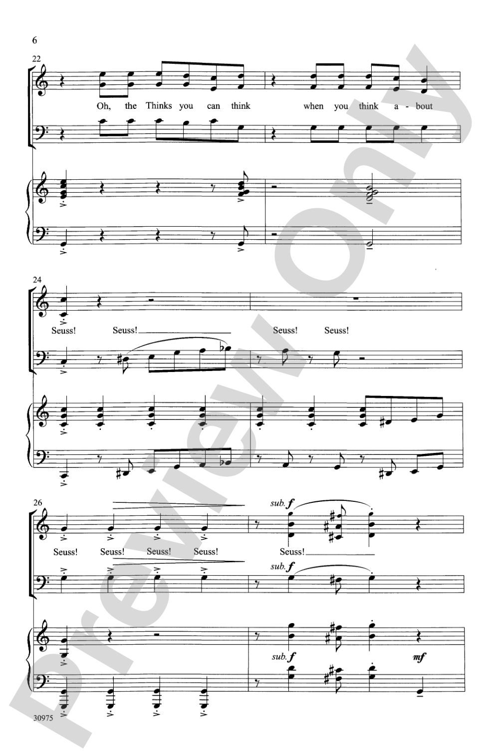 Seussical the Musical: A Choral Medley: SAB Choral Octavo
