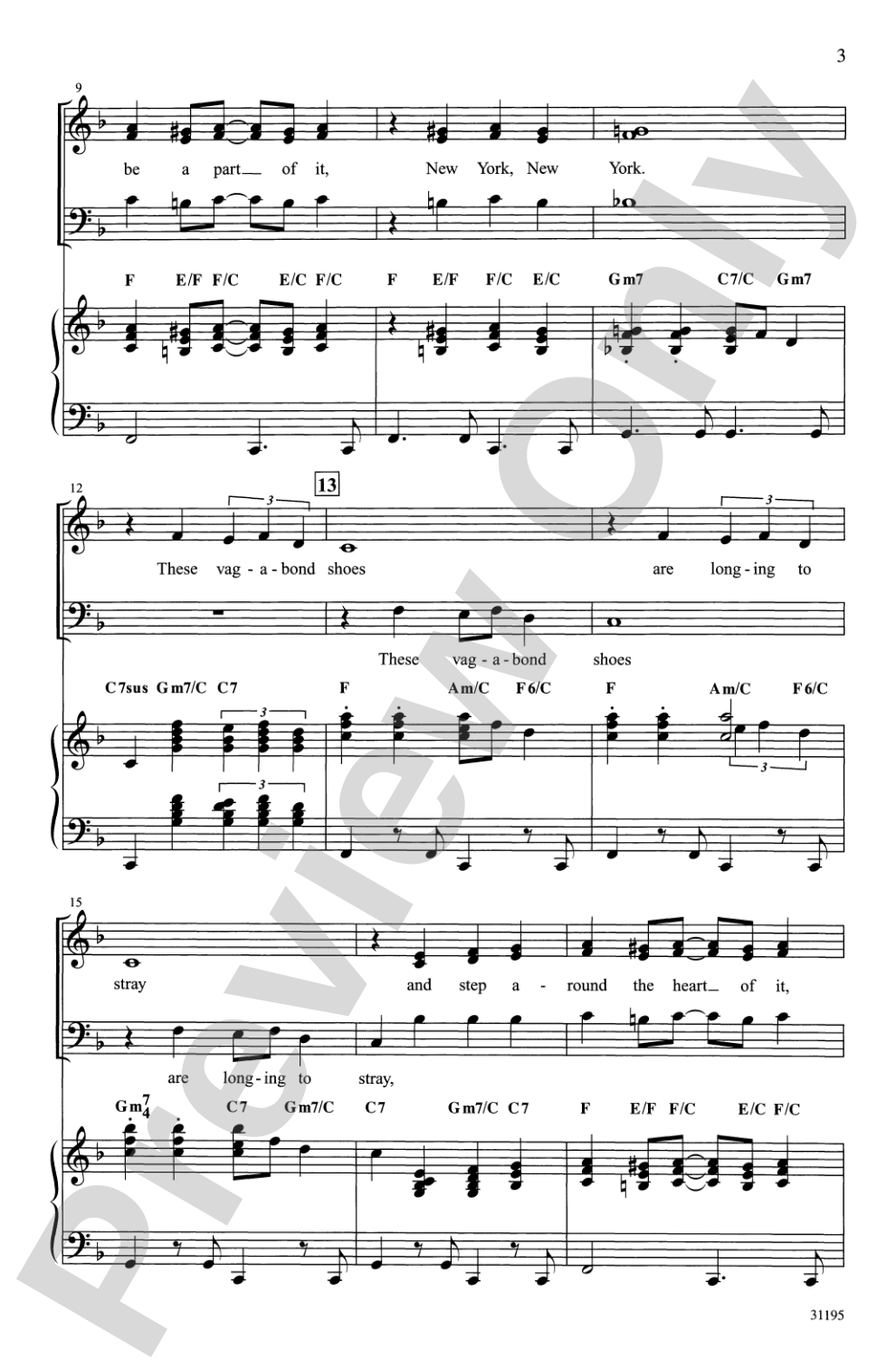 Theme from <i>New York, New York</i>: SAB Choral Octavo