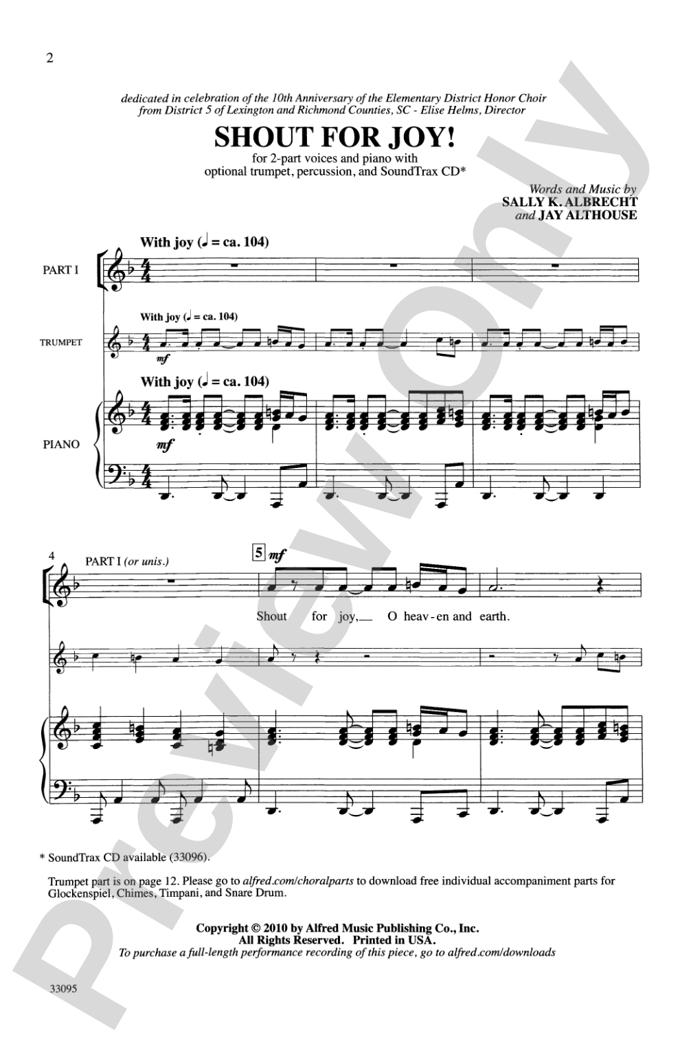 Shout for Joy!: 2-Part Choral Octavo