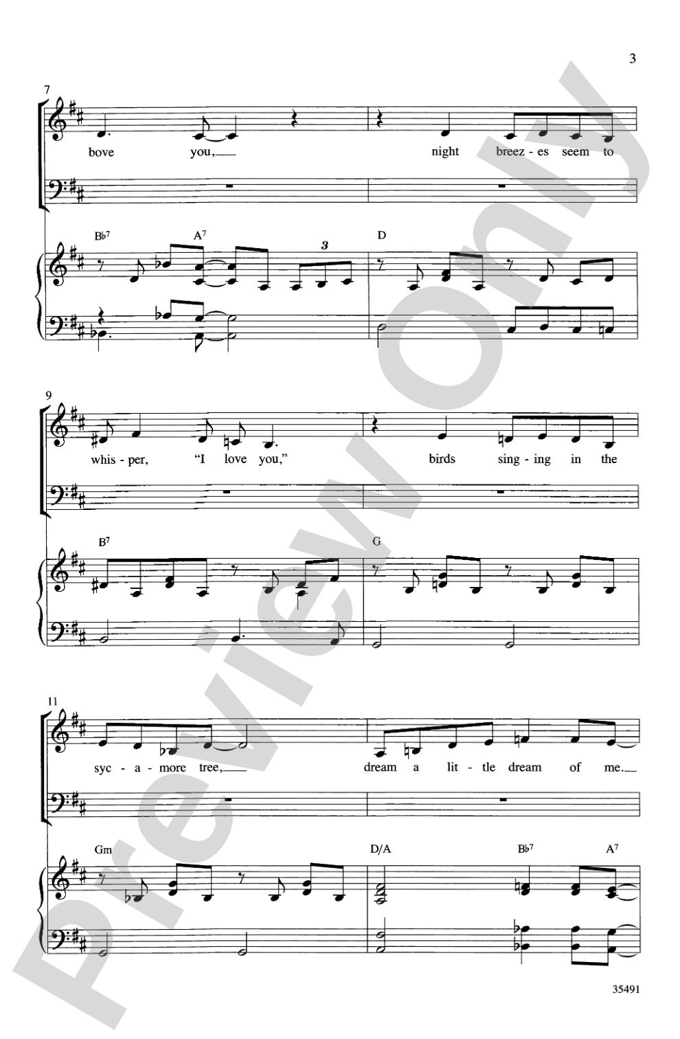 Dream a Little Dream of Me: SATB Choral Octavo