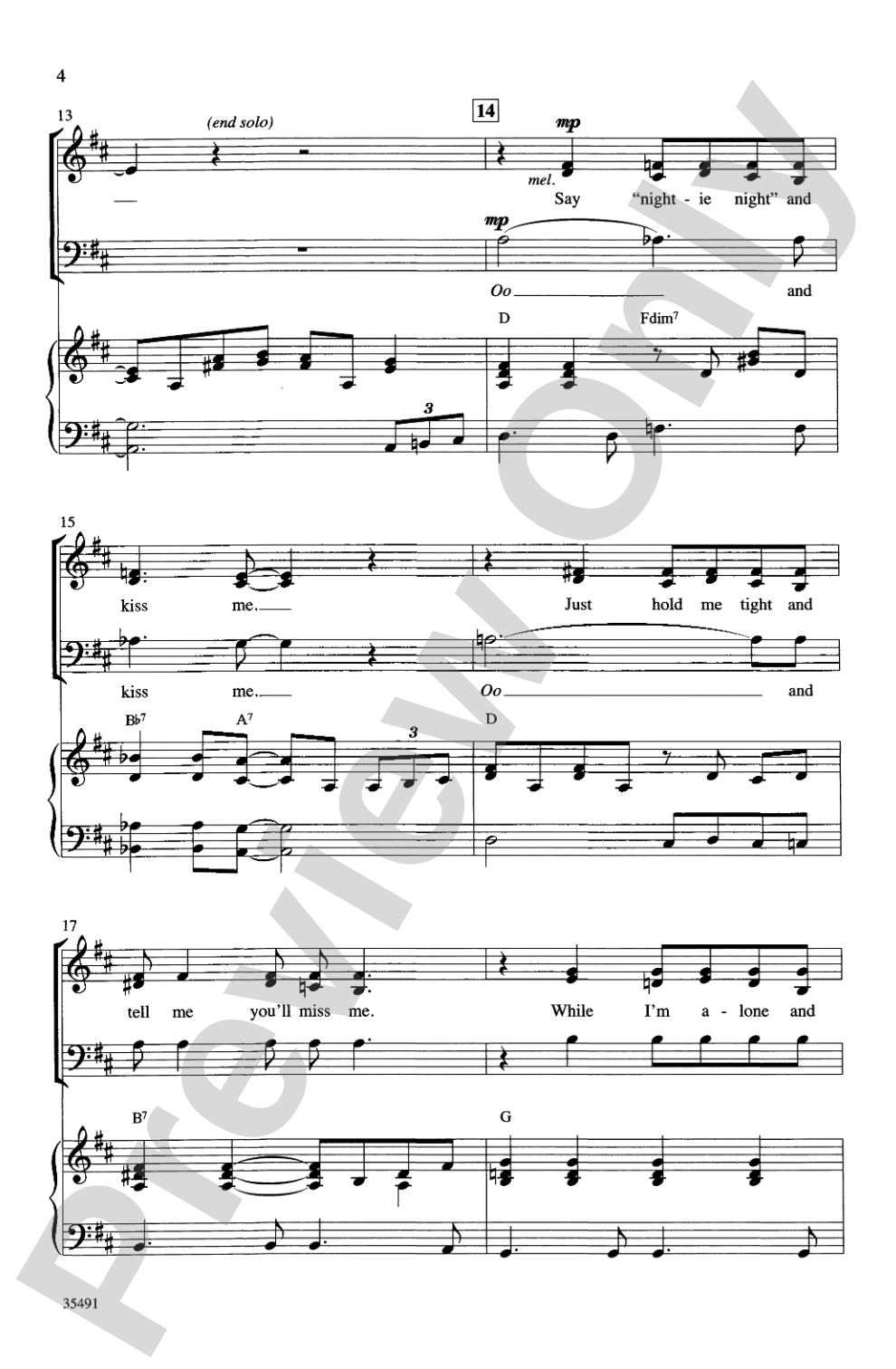 Dream a Little Dream of Me: SATB Choral Octavo