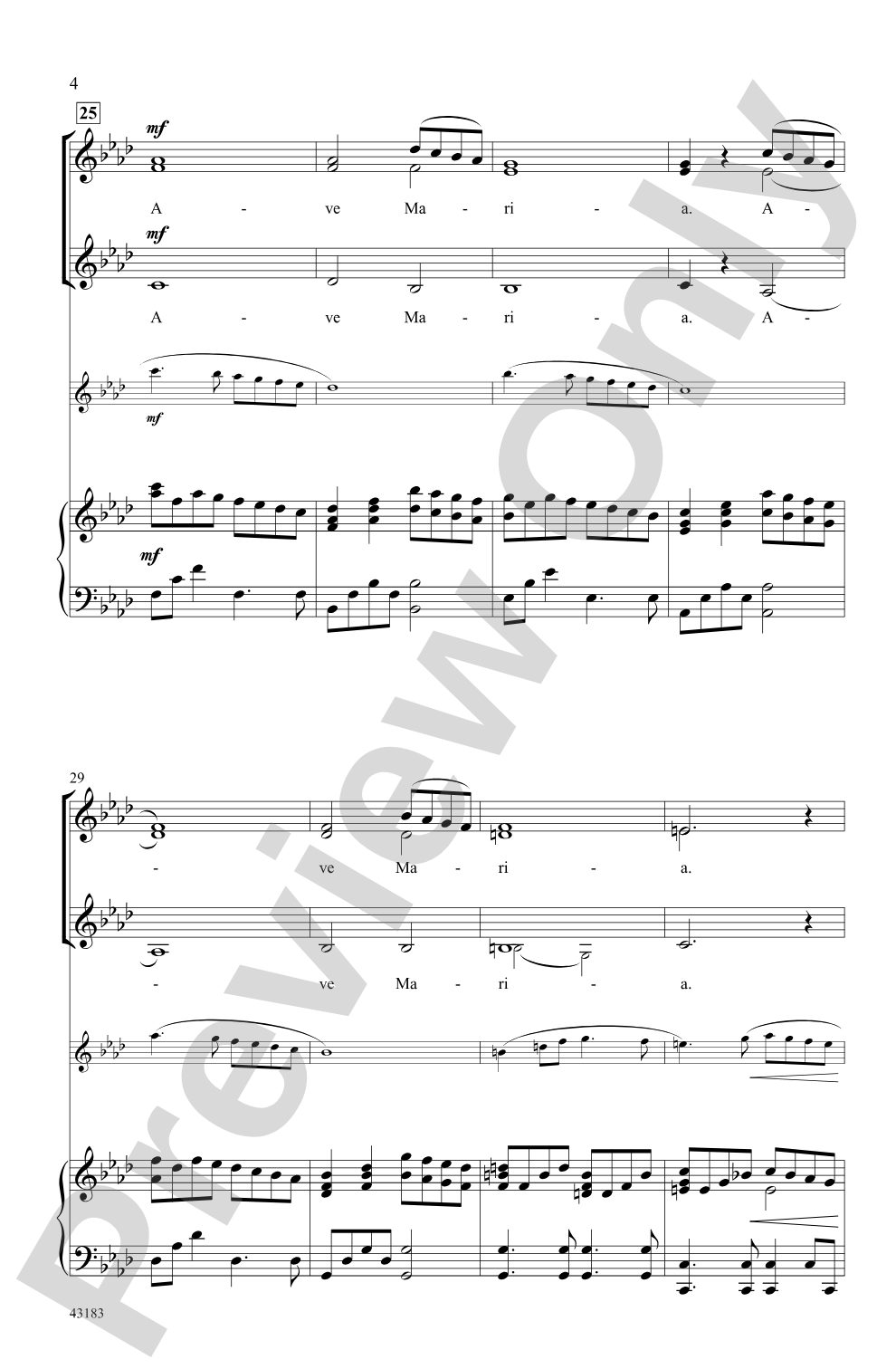 Ave Maria: SSA Choral Octavo