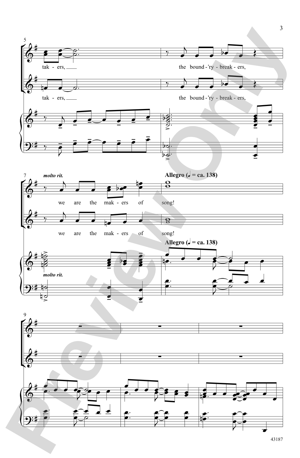 We Are the Music-Makers: SSA Choral Octavo