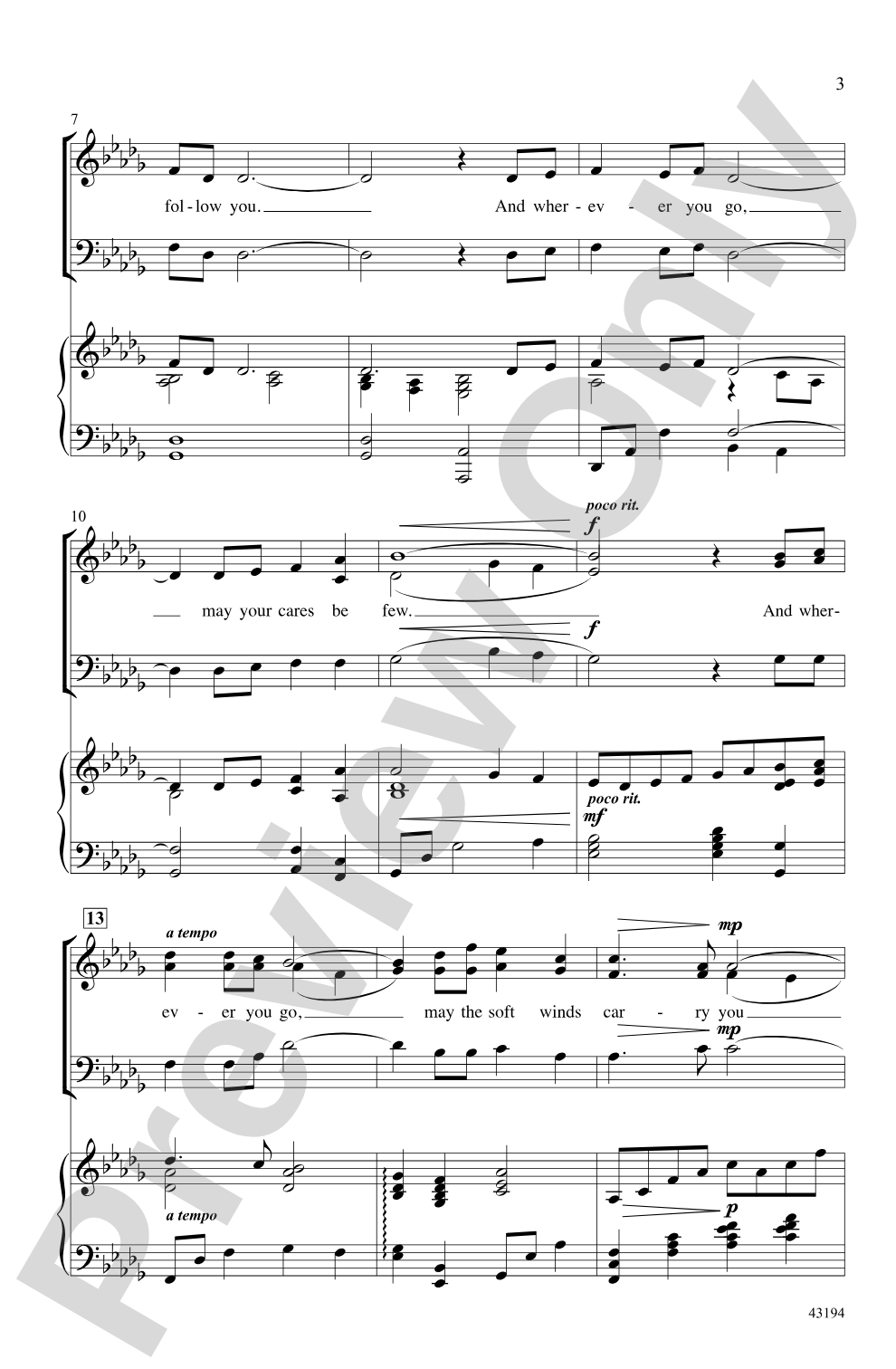 And Wherever You Go: SAB Choral Octavo