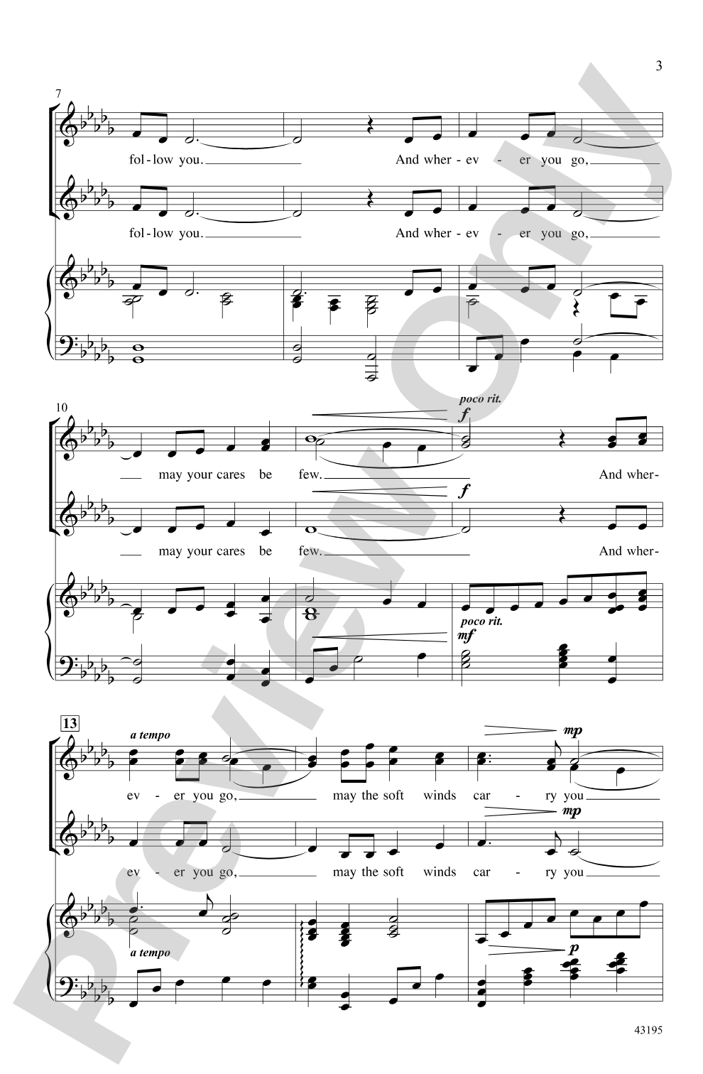And Wherever You Go: SSA Choral Octavo