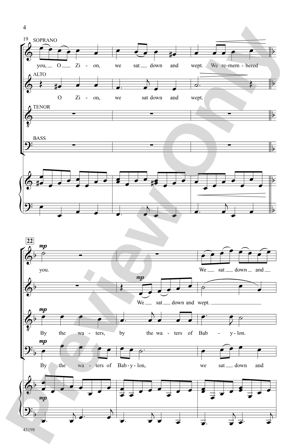 By the Waters: SATB Choral Octavo