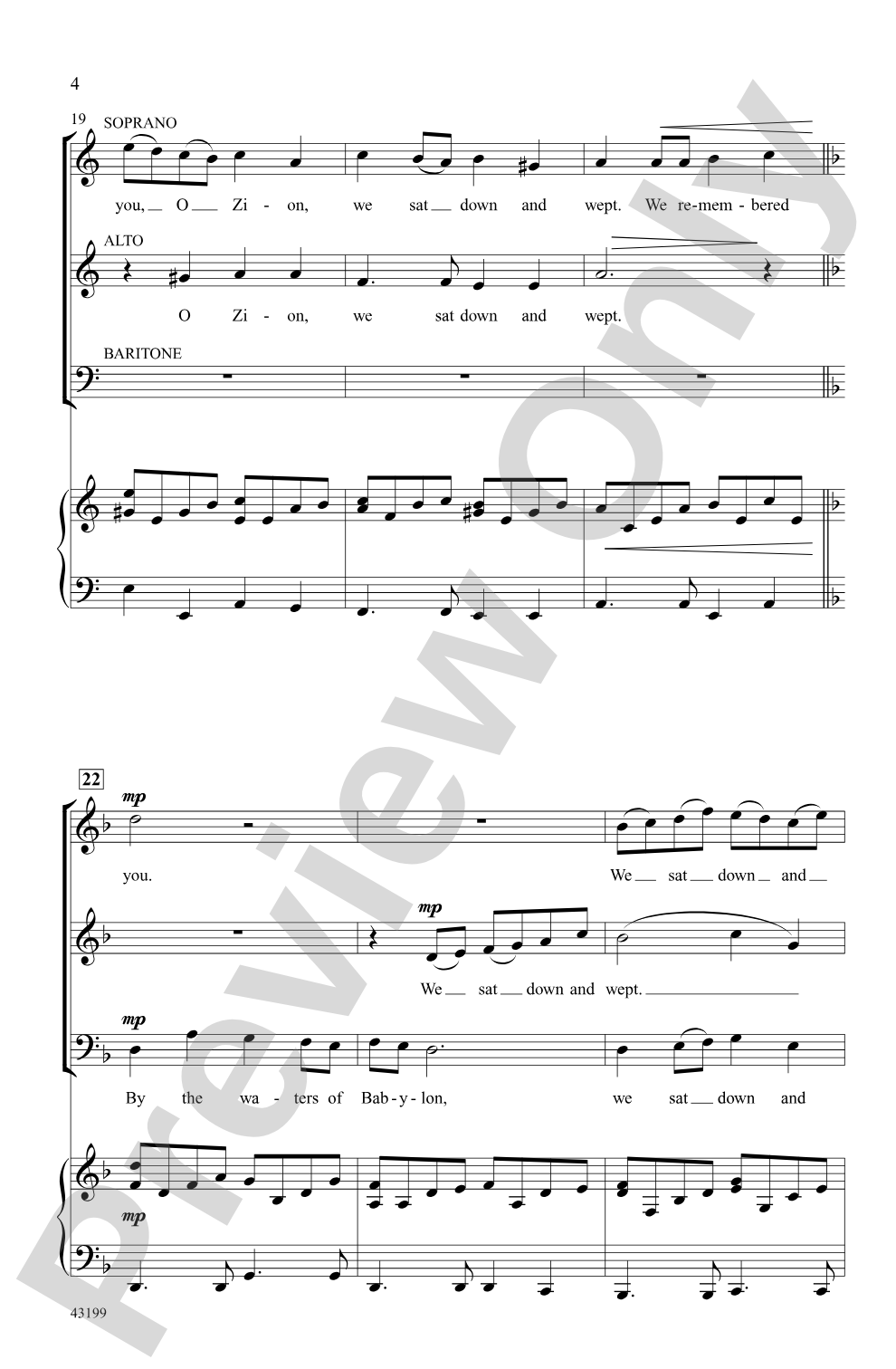 By the Waters: SAB Choral Octavo