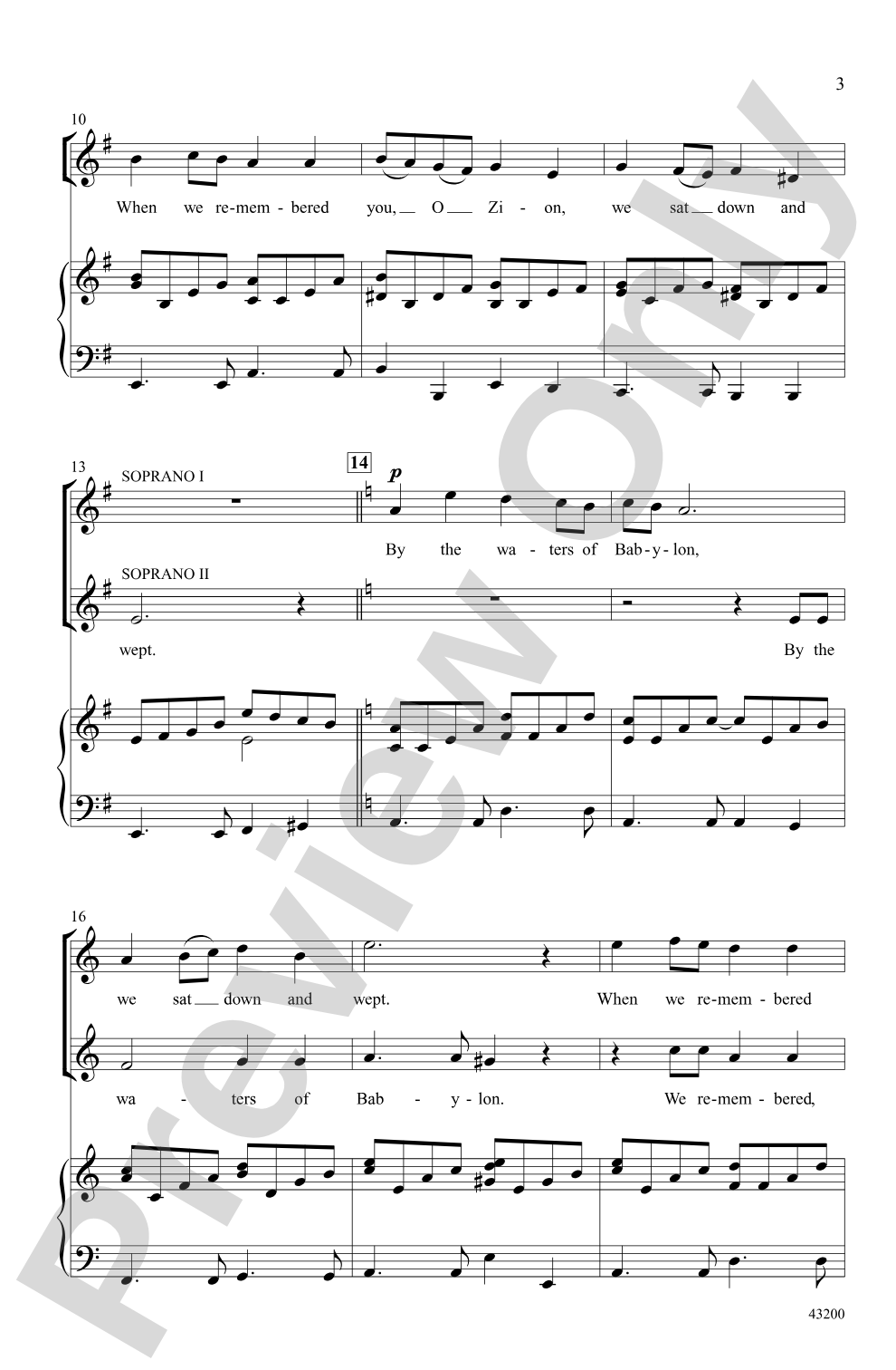 By the Waters: SSA Choral Octavo