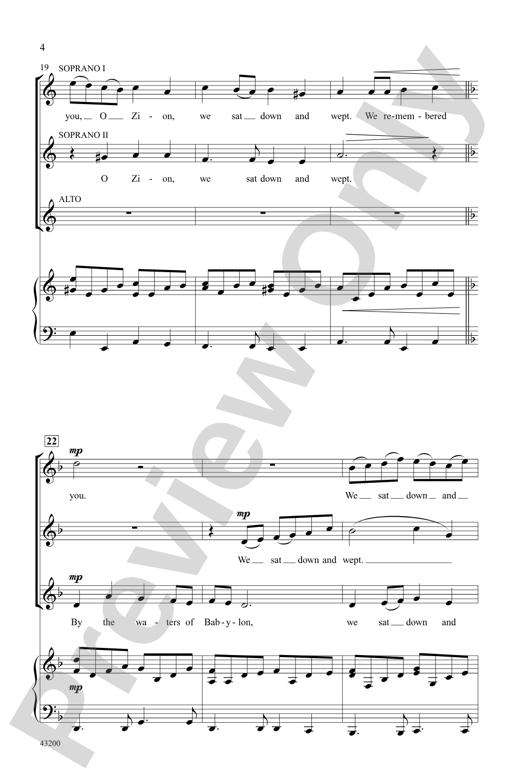 By the Waters: SSA Choral Octavo