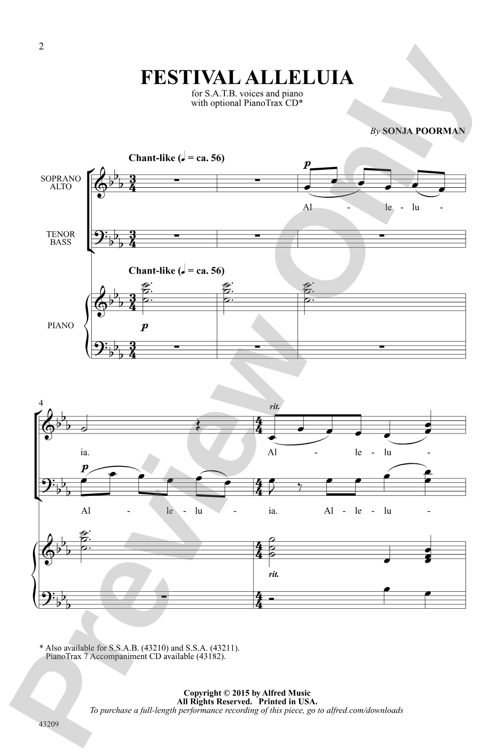 Festival Alleluia: SATB Choral Octavo