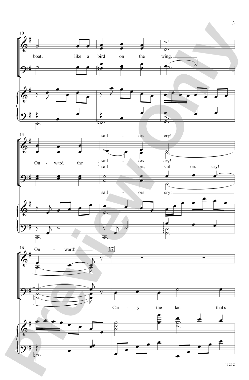 Over the Sea to Skye: SATB Choral Octavo