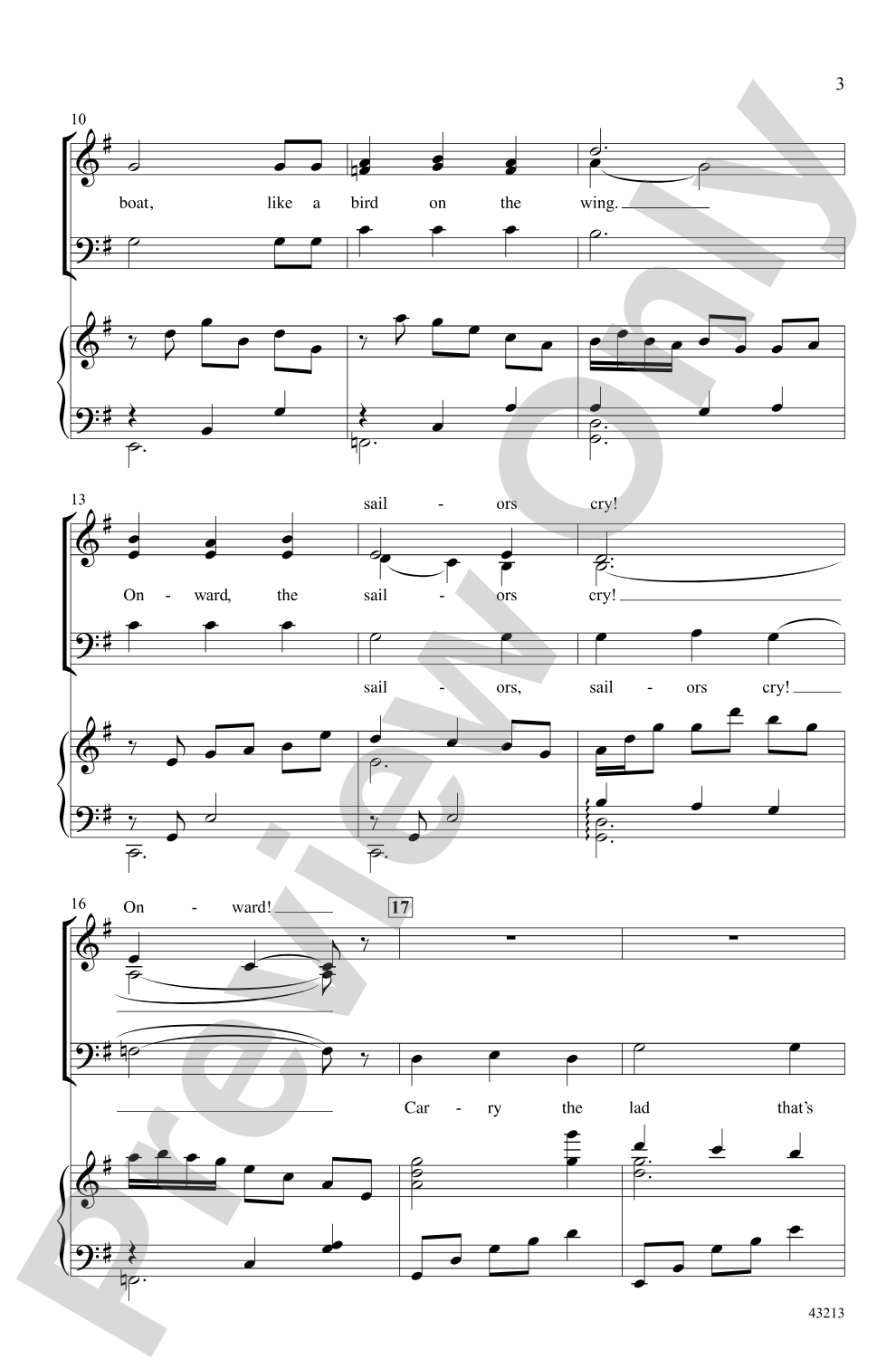 Over the Sea to Skye: SAB Choral Octavo