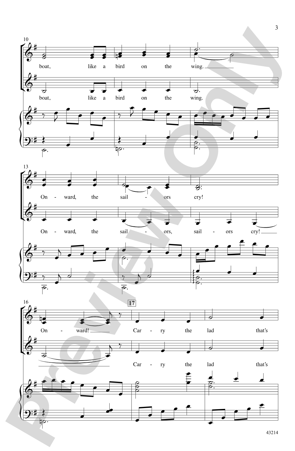 Over the Sea to Skye: SSA Choral Octavo
