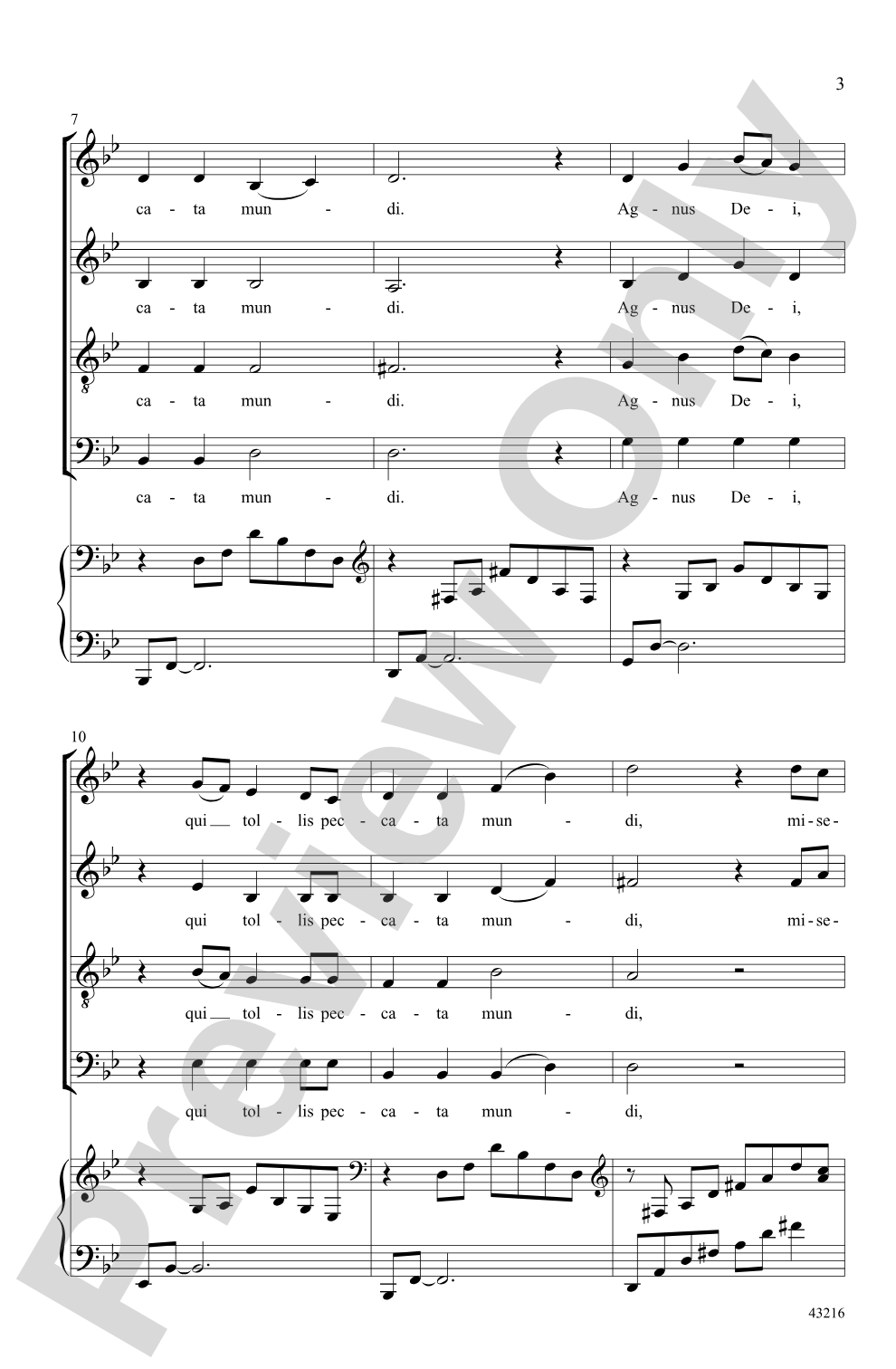 Agnus Dei: SATB Choral Octavo