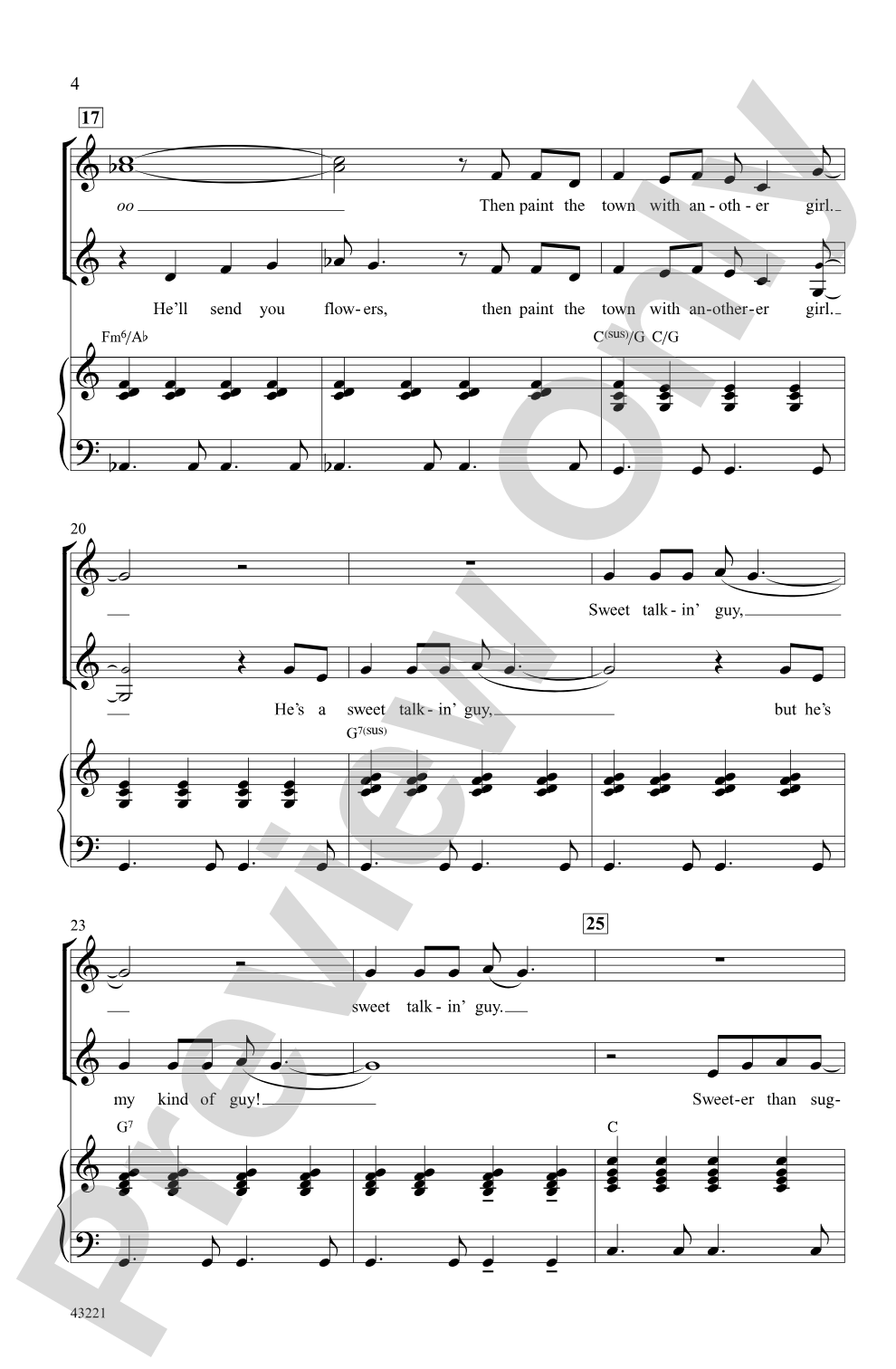 Sweet Talkin' Guy: SSA Choral Octavo